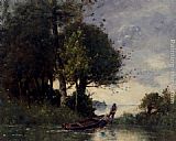 Shoring The Fishing Boat by Paul Desire Trouillebert